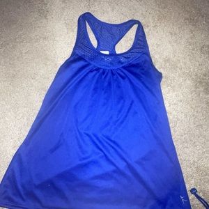 women’s dark blue athletic tank top